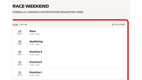 f1 schedule this weekend usa